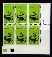 SOUTH AFRICA, 1976, MNH Control Block Of  6, Golf, M 508 - Unused Stamps