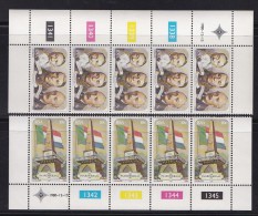 SOUTH AFRICA, 1980, MNH Control Strip Of  5, Paardekraal Battle,  M 579-580 - Unused Stamps