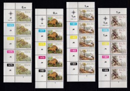 SOUTH AFRICA, 1982, MNH Control Block Of 5, Prehistoric Animals,  M 622-625 - Unused Stamps