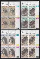SOUTH AFRICA, 1987, MNH Control Block Of 4, Beetles, M 701-704 - Unused Stamps
