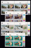 SOUTH AFRICA, 1990, MNH Control Block Of 4, Co-operation,, M 789-792 - Ungebraucht