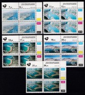Delcampe - SOUTH AFRICA, 1993, MNH Control Block Of 4, Harbours, M 859-863 - Ongebruikt