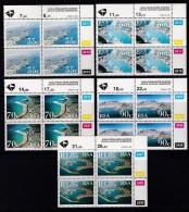 SOUTH AFRICA, 1993, MNH Control Block Of 4, Harbours, M 859-863 - Nuovi