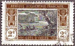 Cote D'Ivoire Obl. N°  42 Lagune Ebrié 2 Cts Brun Et Noir - Gebruikt