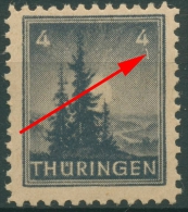 SBZ Thüringen Freimarke Mit Plattenfehler 93 AX T II Postfrisch - Postfris