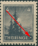 SBZ Thüringen Freimarke Mit Plattenfehler 93 AY Y III Postfrisch - Postfris