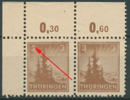 SBZ Thüringen Freimarke Mit Plattenfehler 92 AY Az1 II Postfrisch - Mint