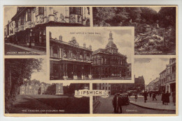 Old Postcard Ipswich, Multi View (pk23022) - Ipswich