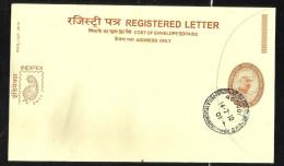 INDIA, 2011, Postal Stationery, Envelope, INDIPEX, Jawaharlal Nehru,  First Day Cancelled - Lettres & Documents