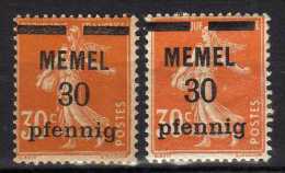 Memel 1920 (Klaipeda) Mi 21 X + Z * [060915L] - Memel (Klaipeda) 1923
