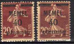 Memel 1920 (Klaipeda) Mi 22 A + B * [060915L] - Memel (Klaïpeda) 1923