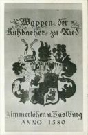 Rarität Wappen Der Kühbacher Zu Ried Zimmerlehen Und Haslburg Anno 1580 Aichach - Europa