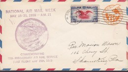 United States Uprated Postal Stationery Ganzsache Entier NATIONAL AIR MAIL WEEK, SYRACUSE 1938 Cover Lettre - 1921-40