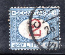 Y401 - REGNO 1903 , Segnatasse 2 Lire N. 29 Usato - Strafport