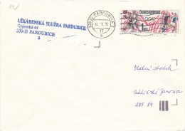 J4409 - Czechoslovakia (1992) 530 02 Pardubice 2; Stamp: Olympic Games 1988 (basketball And Football) - Storia Postale