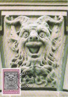 LUXEMBOURG  CARTE MAXIMUM NUM-YVERT  1251 ARCHITECTURE MASCARON - Cartes Maximum