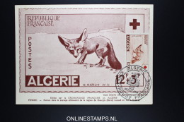 Algerie FDC CROIX ROUGE ALGER 6 Avril 1957 - Cartoline Maximum