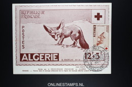 Algerie FDC CROIX ROUGE ALGER 6 Avril 1957 - Cartes-maximum