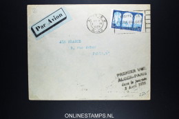 Algerie LETTRE PREMIER VOL ALGER PARIS 03.04.1935 VERS PARIS - Cartas & Documentos