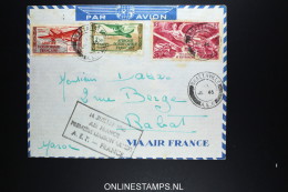 AEF LETTRE 14 JUILLET 1946 AIR FRANCE PREMIERE LIAISON RAPIDE A.E.F. - FRANCE - Lettres & Documents