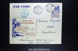 SENEGAL 1946 - Circuit Aérien Transmauritanien 1er Voyage - Lettre De St Louis, Sénégal Vers Atar, Mauritanie - Briefe U. Dokumente