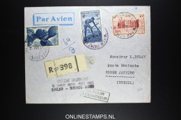 SENEGAL  DAKAR - BUENOS AIRES BRESIL R LETTRE 1948 20ER ANNIVERSAIRE - Cartas & Documentos