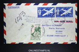 SENEGAL DAKAR - BISSAO GUINEE PORTUGAISE 1re LIAISON 7-3-1947 - Storia Postale