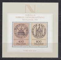 Iceland 1984 Nordia M/s ** Mnh (24756AB) - Hojas Y Bloques