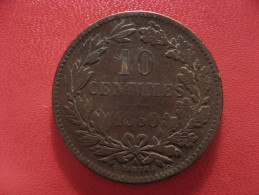 Luxembourg - 10 Centimes 1860 A - Légèrement Bombée 1489 - Luxemburg