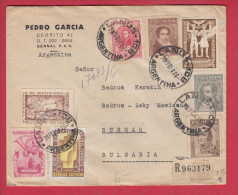 181585 / 1951 - FARMERFAMILIE , POSTHORN EICHENBLATTER , HALTSIGMAL , KINDERPAAR , Argentina Argentine Argentinie - Lettres & Documents