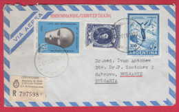 181586 / 1971 - 150.68 P. - SKI SPRINGER , GENERAL JOSE DE SAN MARTIN ,  UNESCO AKTIONSEMBLEM , Argentina Argentine - Covers & Documents