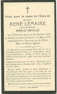 René Lemaire époux De Emilie Devillé Villers La Loue 1910 1932 - Meix-devant-Virton