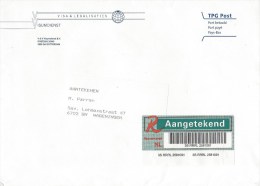 Netherlands 2000 Utrecht Unfranked Port Paye Barcoded Registered Cover - Cartas & Documentos