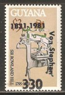 Guyana 1981 Mi# 681 ** MNH - Overprinted - 150th Birthday Of Heinrich Von Stephan - Guyana (1966-...)