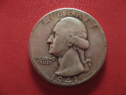 Etats-Unis - USA - Quarter Dollar 1941 1096 - 1932-1998: Washington