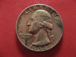 Etats-Unis - USA - Quarter Dollar 1959 1102 - 1932-1998: Washington
