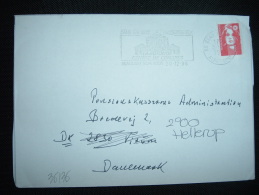 LETTRE POUR LE DANEMARK TP MARIANNE DE BRIAT TVP ROUGE OBL.MEC.30-12-1996 BEAUIEU SUR MER (06) - 1989-1996 Marianne Du Bicentenaire