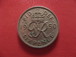 Grande-Bretagne - UK - 6 Pence 1950 George VI 2129 - H. 6 Pence