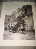 Affiche Train  Accident Ferrovière Gare Montparnasse 75 Paris  53,5 X 43,5 Cm - Railway