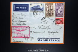 France Premier Liaison Postale Aerienne France Madagascar Via Stanleyville 1937 - 1927-1959 Lettres & Documents