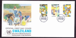 Swaziland - 1990 - 40 Years Of World Development, Helping People Help Themselves UNDP - FDC - Swaziland (1968-...)