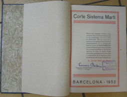 1951-1952 Lot 3 Livres  Corte Sistema Marti :Modisteria-Sastreria-Lenceria Con Mucho Patrons Y Ilustracions Vintage - Scienze Manuali