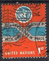 United Nations 1965 Inscription "to Live In Peace With One Another". Mi 156 Cancelled - Gebraucht