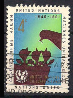 United Nations 1961 Bird Feeding The Boys. Mi 112 Cancelled - Gebraucht