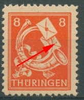 SBZ Thüringen Freimarke Mit Plattenfehler 96 AX W VII Postfrisch - Postfris