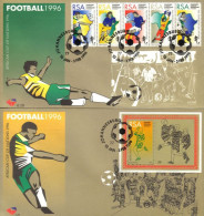 South Africa - 1996 Africa Cup Of Nations FDC Set # SG 898-903 , Mi 985-989 & Block 41 - Fußball-Afrikameisterschaft