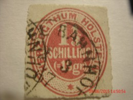 SCHLESWIG-HOLSTEIN, SCOTT#23, 1&1/2s CARMINE, USED - Schleswig-Holstein