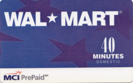 USA Magnetic Card -  MCI Prepaid  Wal Mart 40 Minutes - Schede Magnetiche