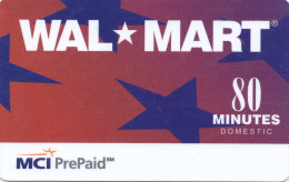 USA Magnetic Card -  MCI Prepaid  Wal Mart 80 Minutes - [3] Magnetic Cards