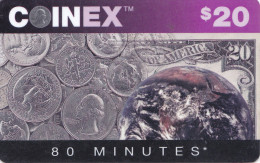 USA Magnetic Card - Prepaid COINEX  80 Minutes / Coins - [3] Magnetkarten